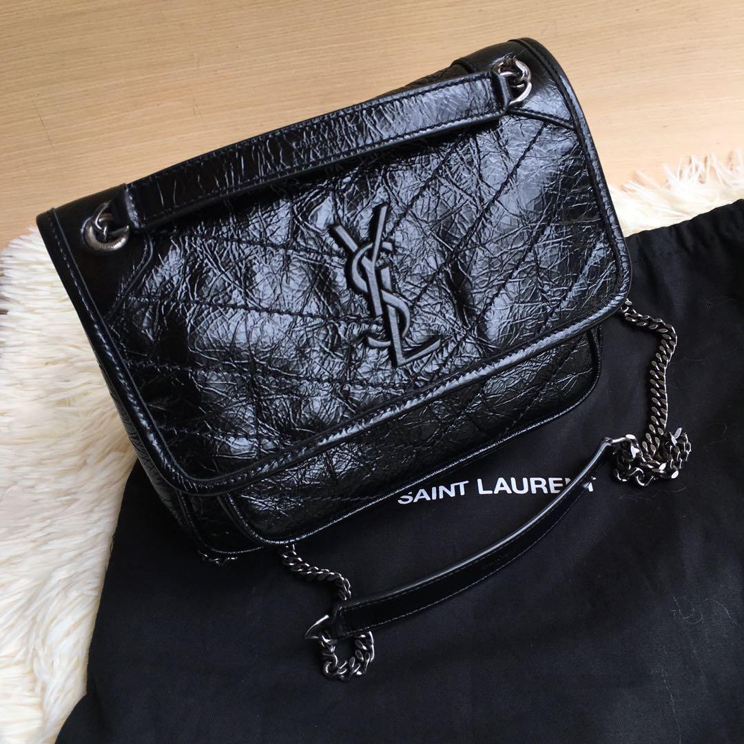 Ysl 黑色baby Niki 小號 名牌精品 精品包包在旋轉拍賣