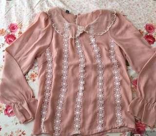 Blouse baby pink
