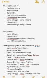 WTS TWICE ALBUMS ETC.