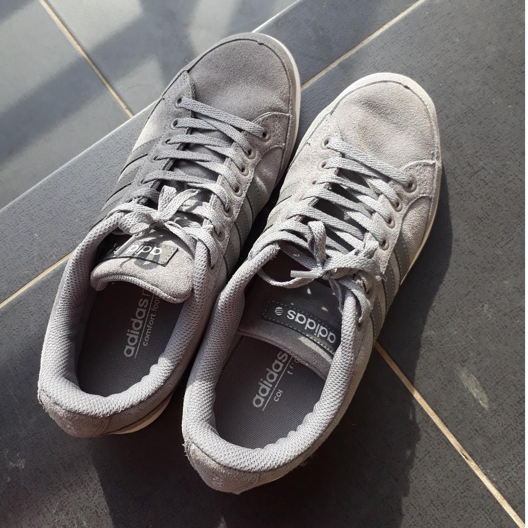 ADIDAS Neo caflaire grey Fesyen Pria Sepatu Sneakers di Carousell