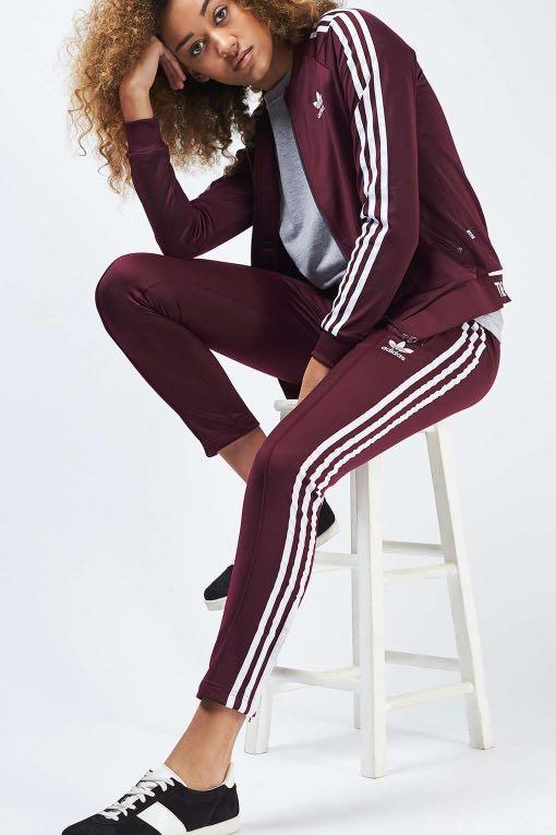 Adidas maroon sales track pants