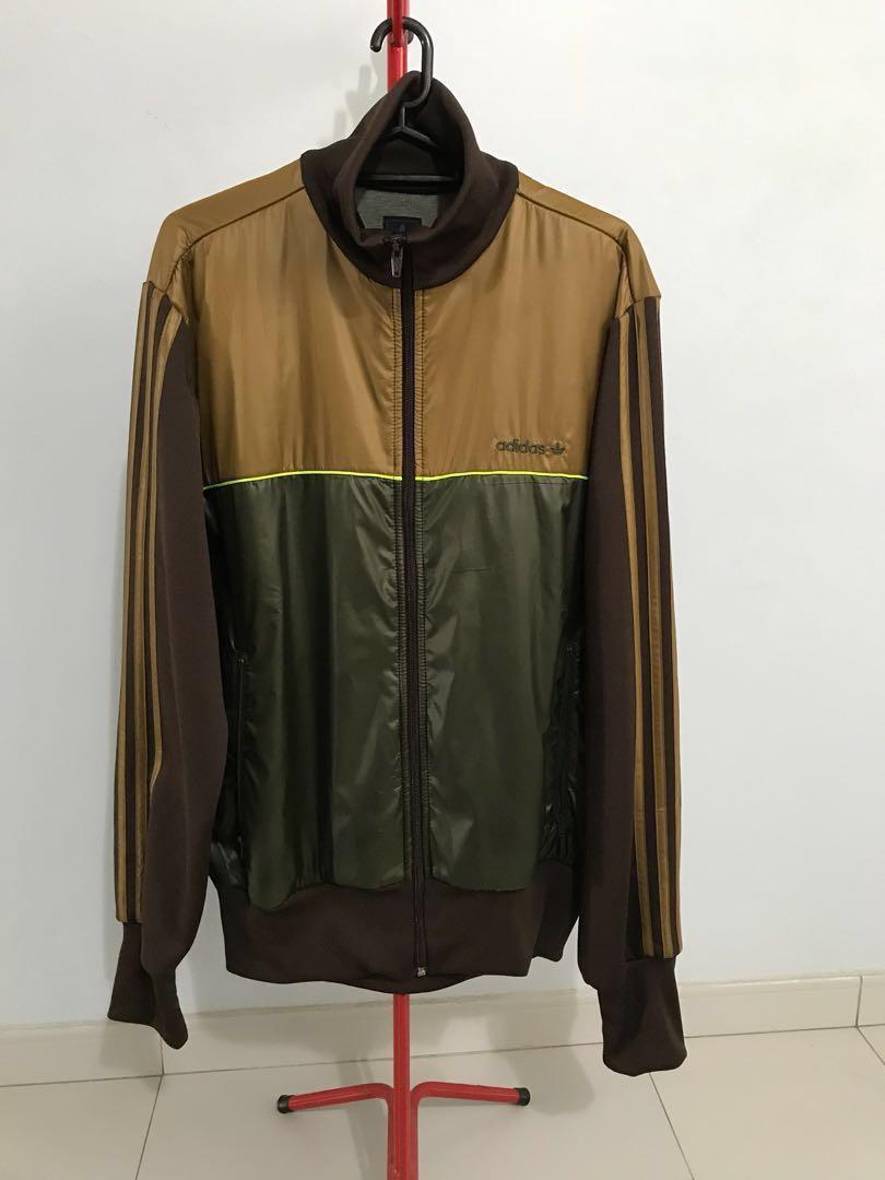 adidas leather track jacket