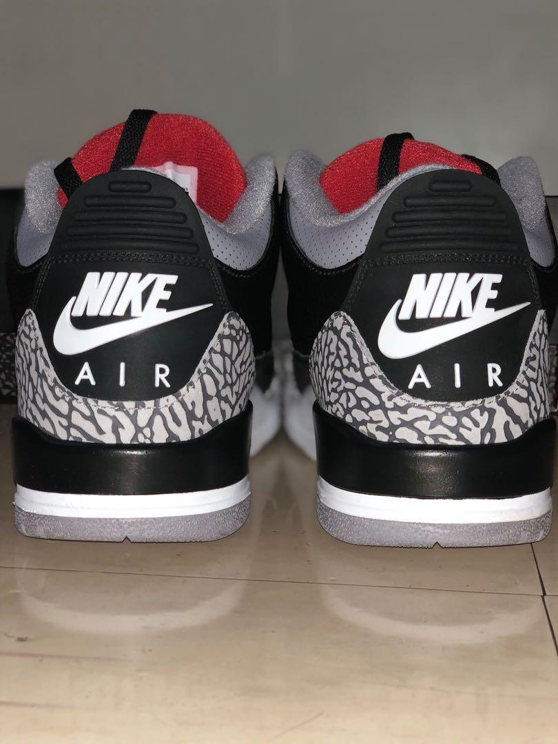 Air Jordan 3 Retro Og Black Cement 18 Men S Fashion Footwear Sneakers On Carousell