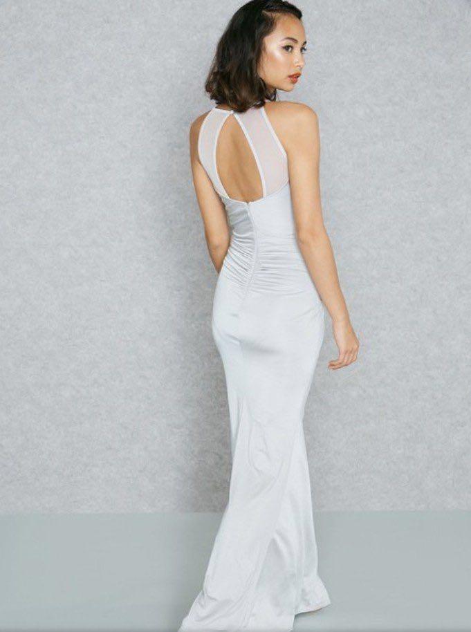 ASOS Lipsy High Neck Lace Applique Maxi Dress