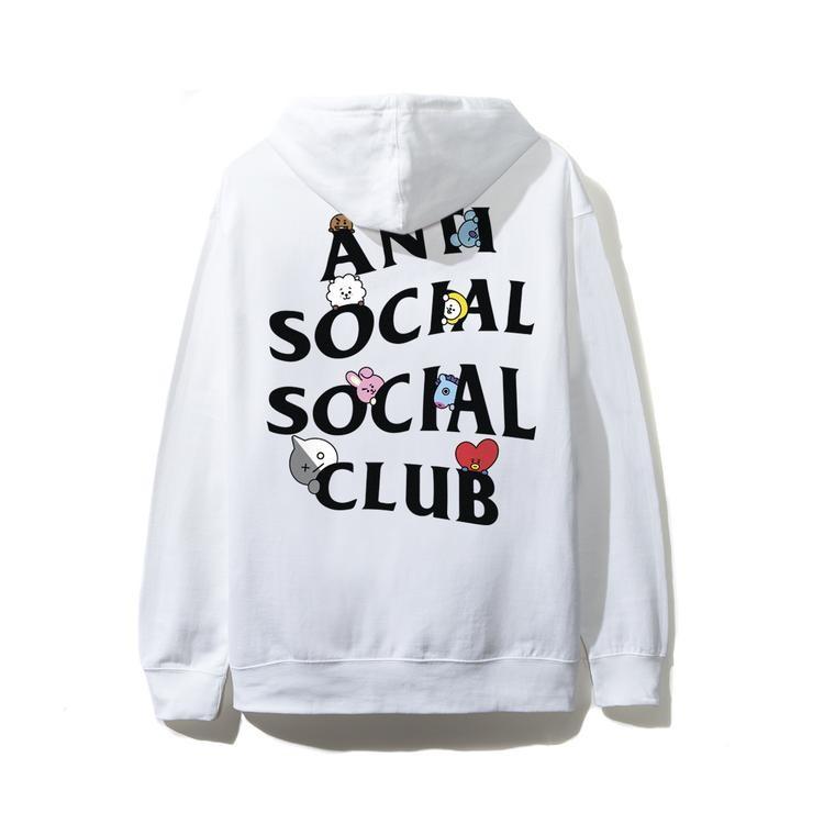 ASSC x BT21 BTS Peekaboo White Hoodie Women s Fashion Tops Longsleeves on Carousell