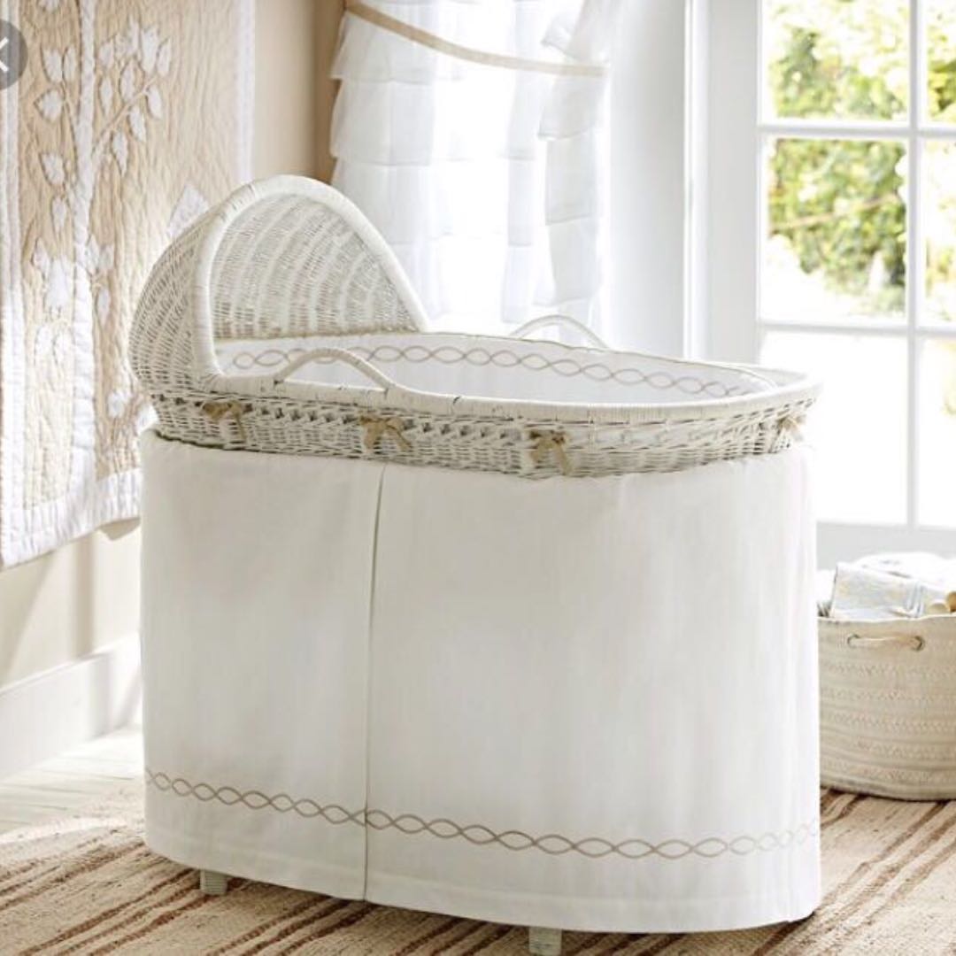 pottery barn bassinet bumper