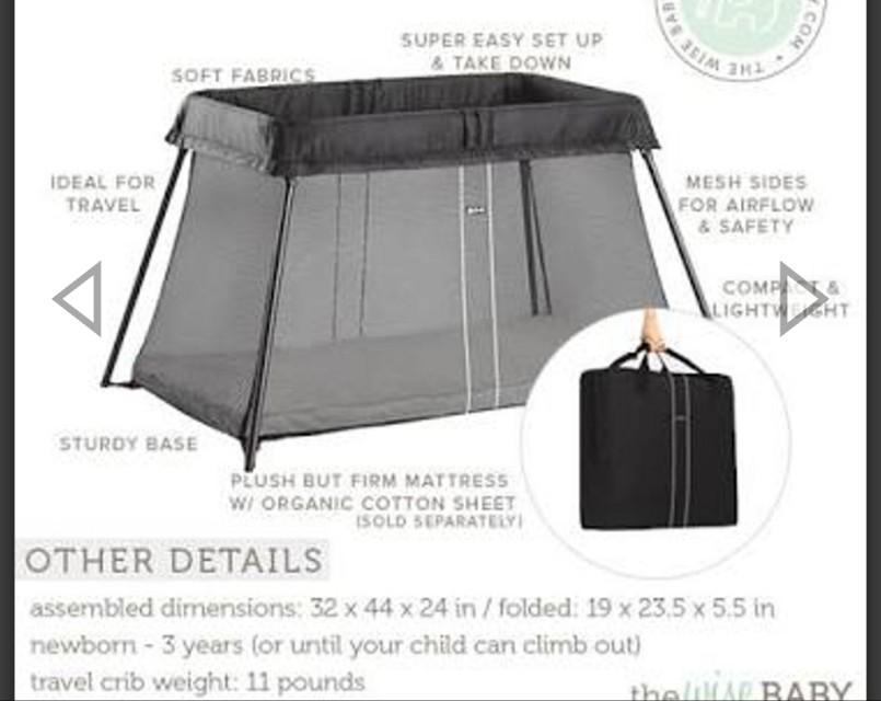 baby bjorn travel crib weight