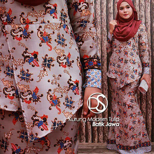Baju Kurung Tulip Batik Jawa Women S Fashion Muslimah Fashion On Carousell
