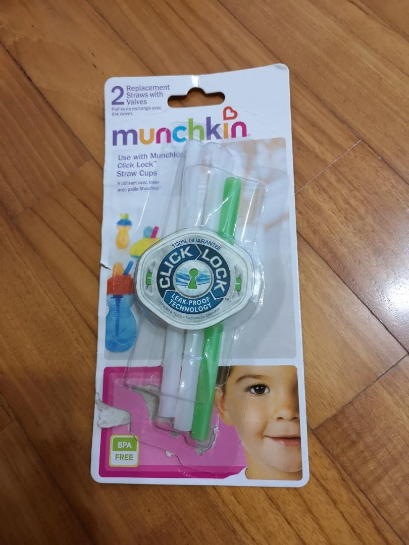 Brand new left 1 piece Munchkin replacement straw with valve, Babies