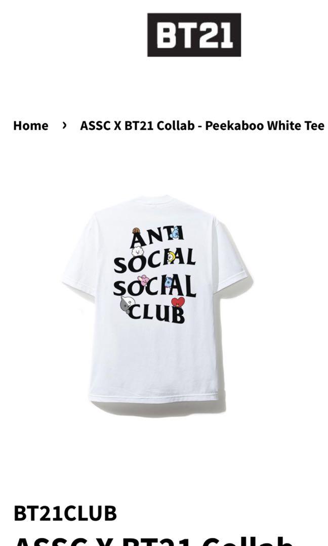 BT21 X Anti Social Social Club White tee CHEAPEST IN TOWN, Hobbies