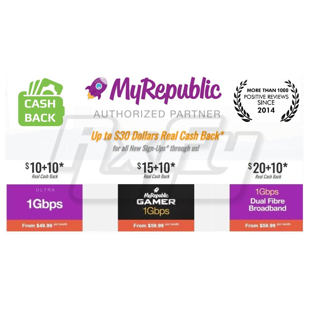 Exclusive Sign Up With Us For Cashback Promo Myrepublic Home Fibre Broadband Internet Wifi Wireless Gaming Gamer Free Router Playstation Ps4 Secretlab Dual Fiber Netflix Everything Else On Carousell