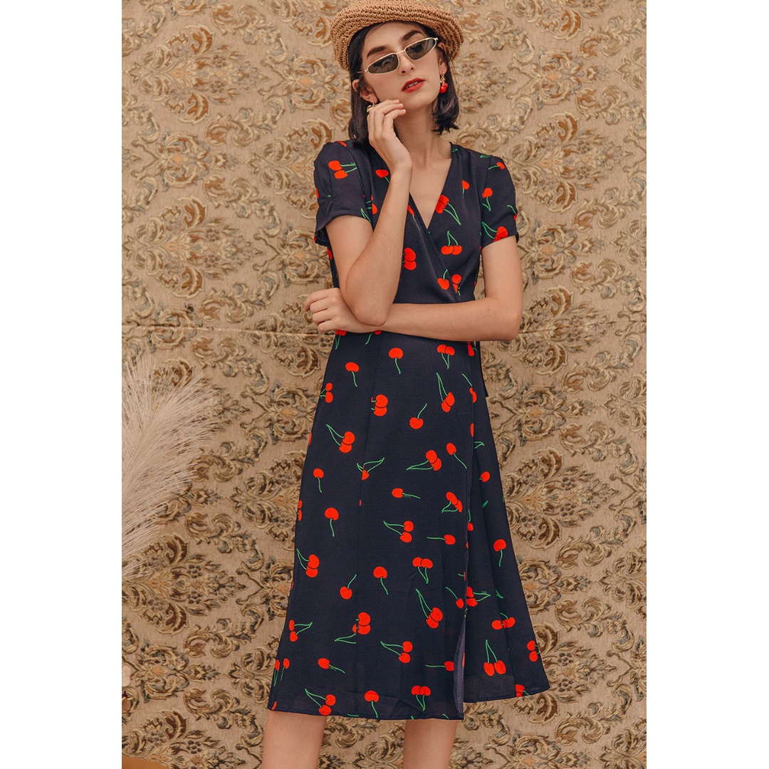 Cherry midi dress clearance