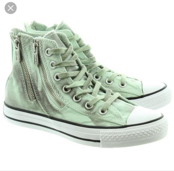 converse mint shoes