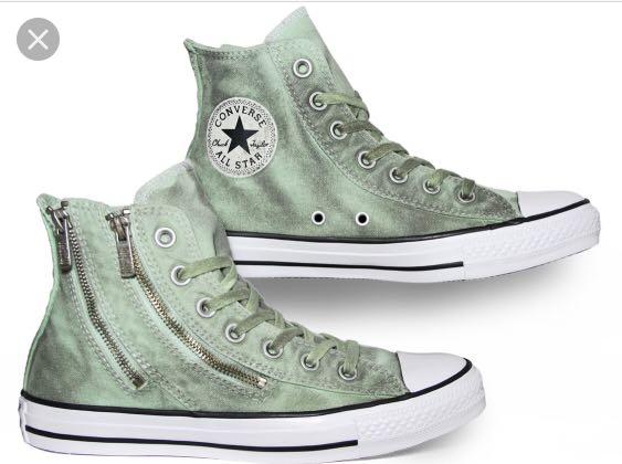 Converse Chuck Taylor Dual Zip Hi Mint US W8 Women s Fashion Footwear Sneakers on Carousell