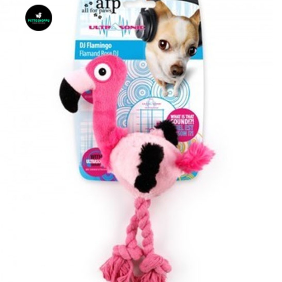 Dj Flamingo AFP Ultrasonic Squeaker Plush Dog Toy, Pet Supplies, Homes