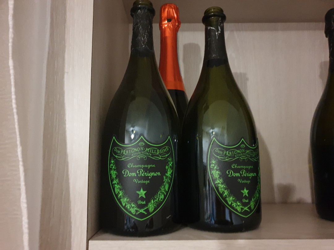 Dom perignon empty bottles, Furniture & Home Living, Home Decor, Vases