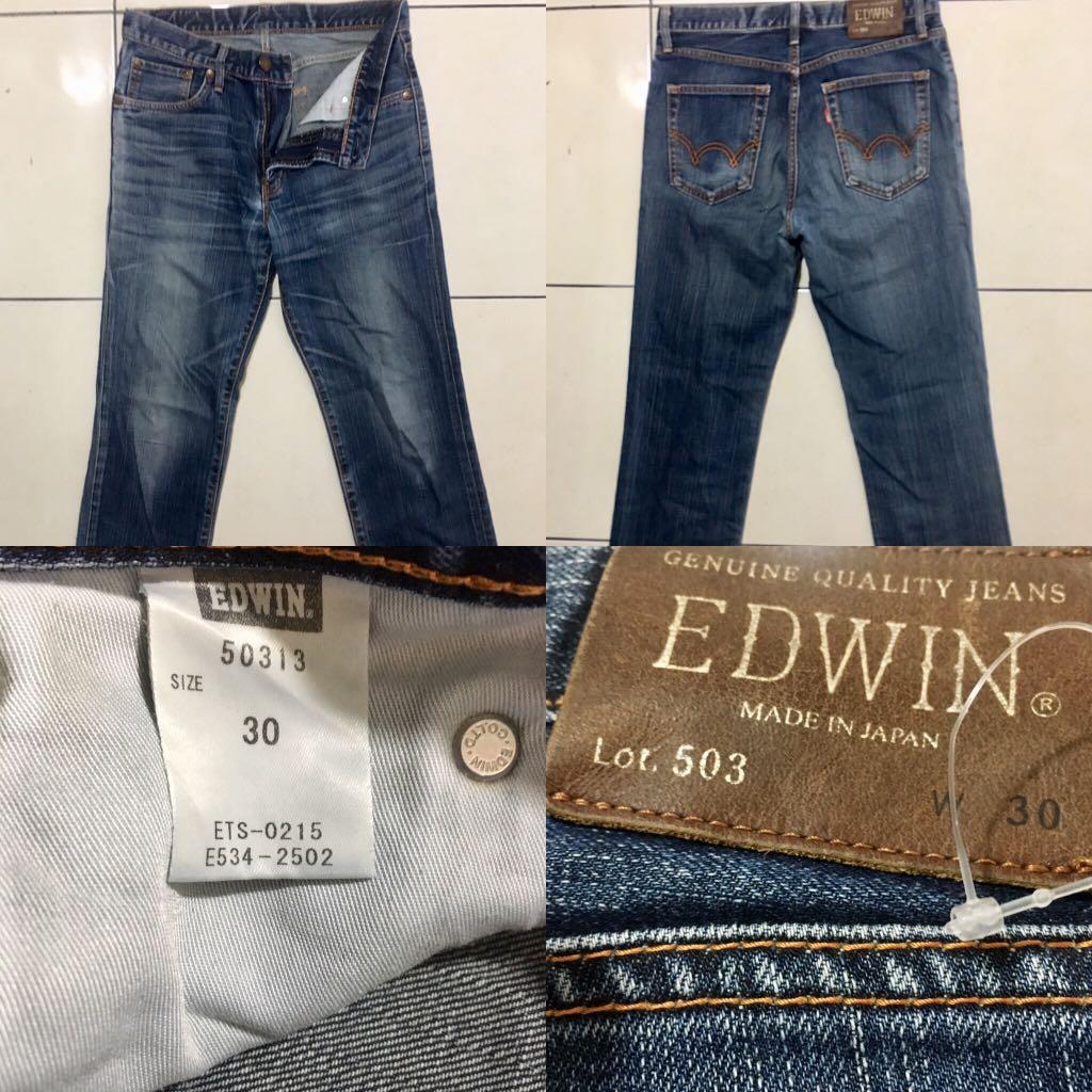 EDWIN 503 DENIM JEANS MADE IN JAPAN, Men's Fashion, Bottoms, Jeans on  Carousell
