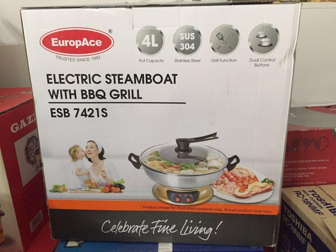 Electronic Steamboat With Bbq 4l Esb7421s Home Appliances Kitchenware On Carousell