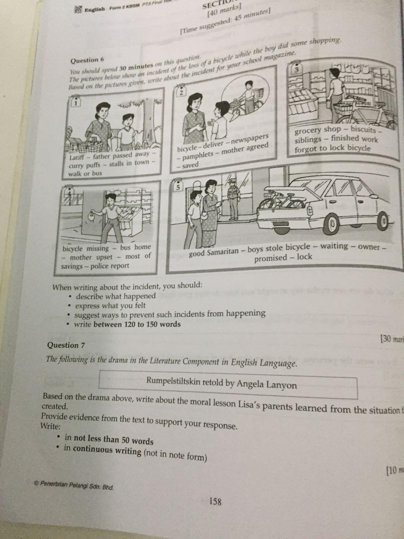 English Exercise Book Form 2 Books Stationery Books On Carousell