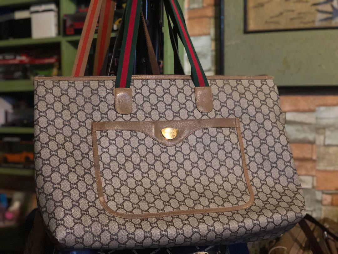 gucci tote with zipper