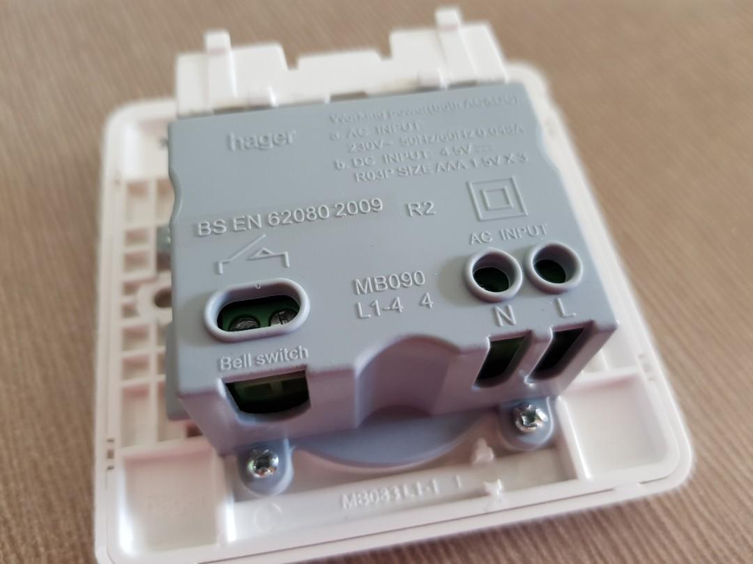 Hager Door Bell Switch, Furniture & Home Living, Security & Locks, Peephole Viewers & Doorbells