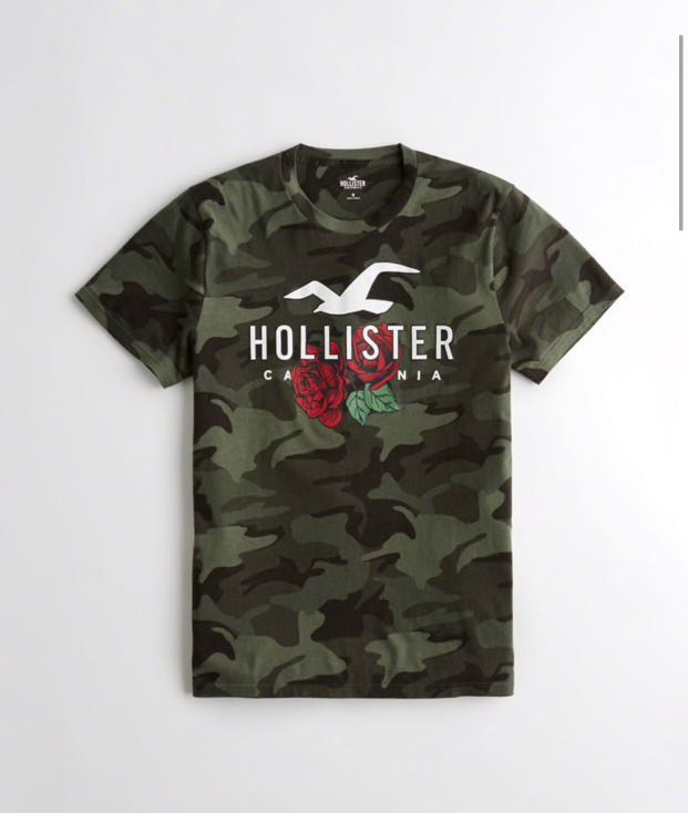 Hollister camo t shirt hotsell