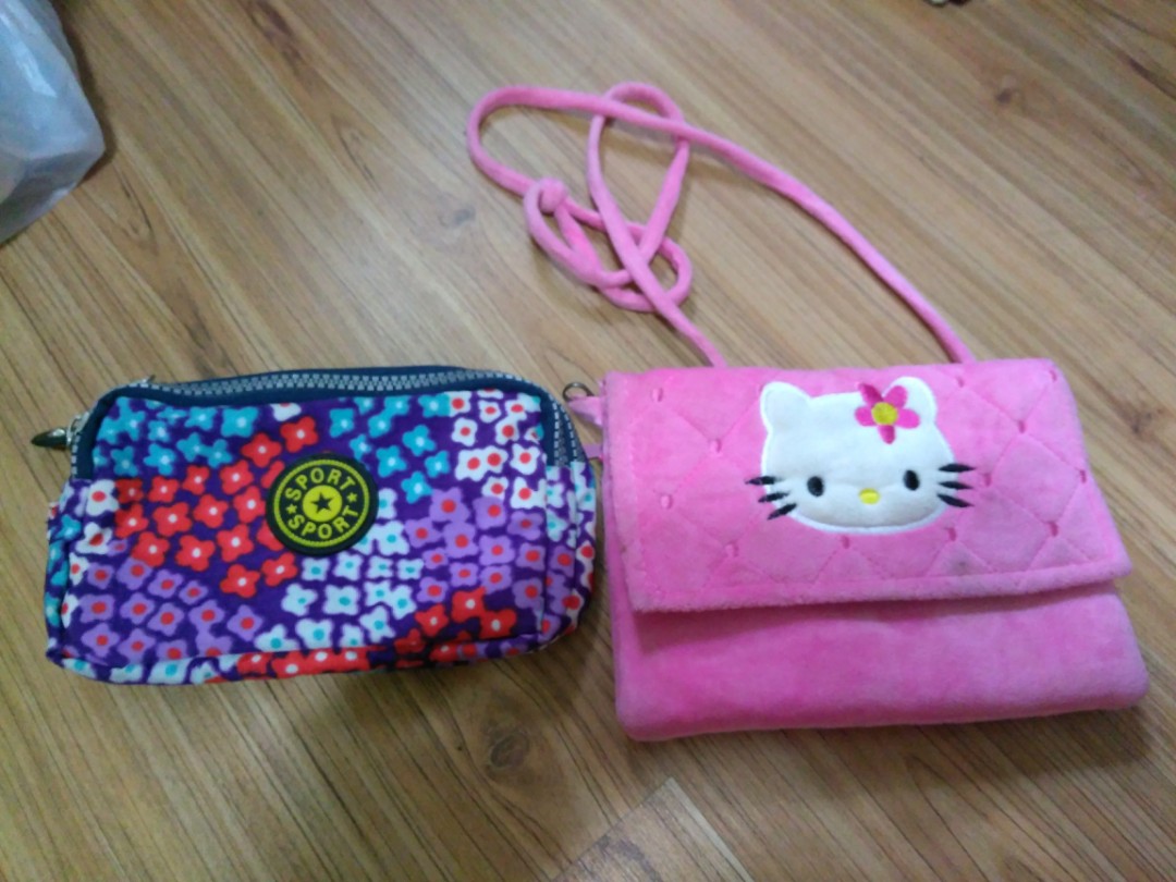 Kids Sling Bag hello kitty and disney princess bag each, Babies & Kids