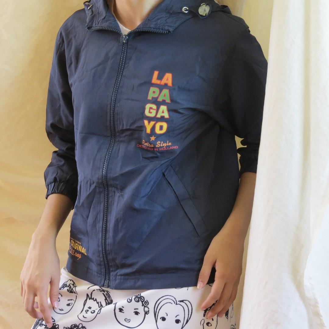 Repriced lapagayo retro bomber jacket w/ hood (Category: Coats, Jackets and Outerwear) located in Leyte. Submitted by sweet.repeatt (Listing ID 200238721, Image 2). Description: fits xs-s frames.