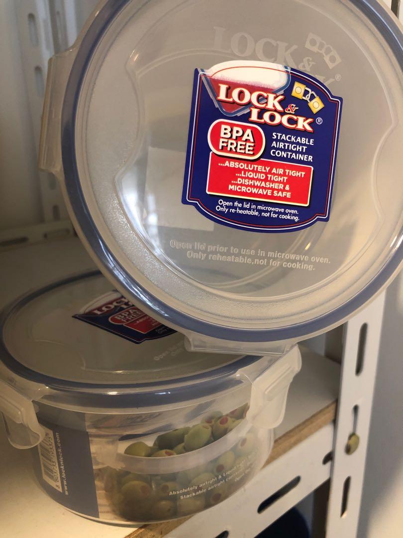 Lock & Lock stackable airtight container, Furniture & Home Living, Kitchenware & Tableware, Food