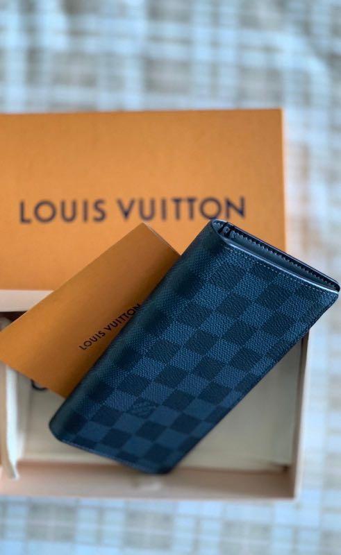 Louis Vuitton Wallet Brazza Damier Cobalt Black/Blue in Canvas with  Silver-tone - US