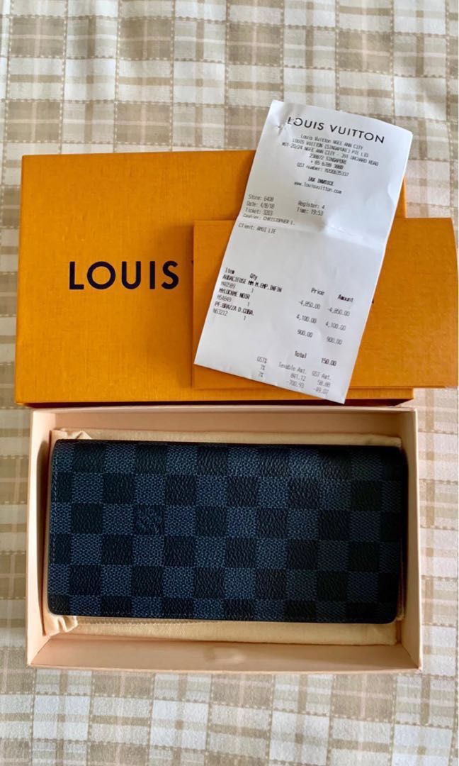 Louis Vuitton N63212 Brazza Wallet Damier Cobalt Canvas