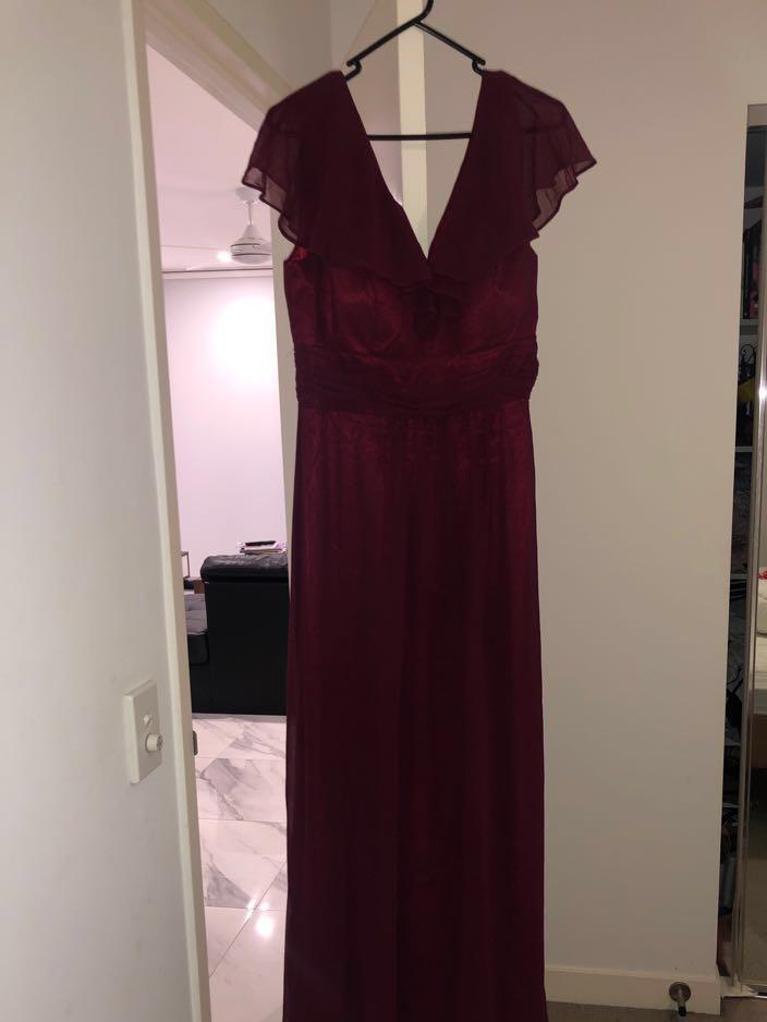 maroon maxi dress for wedding