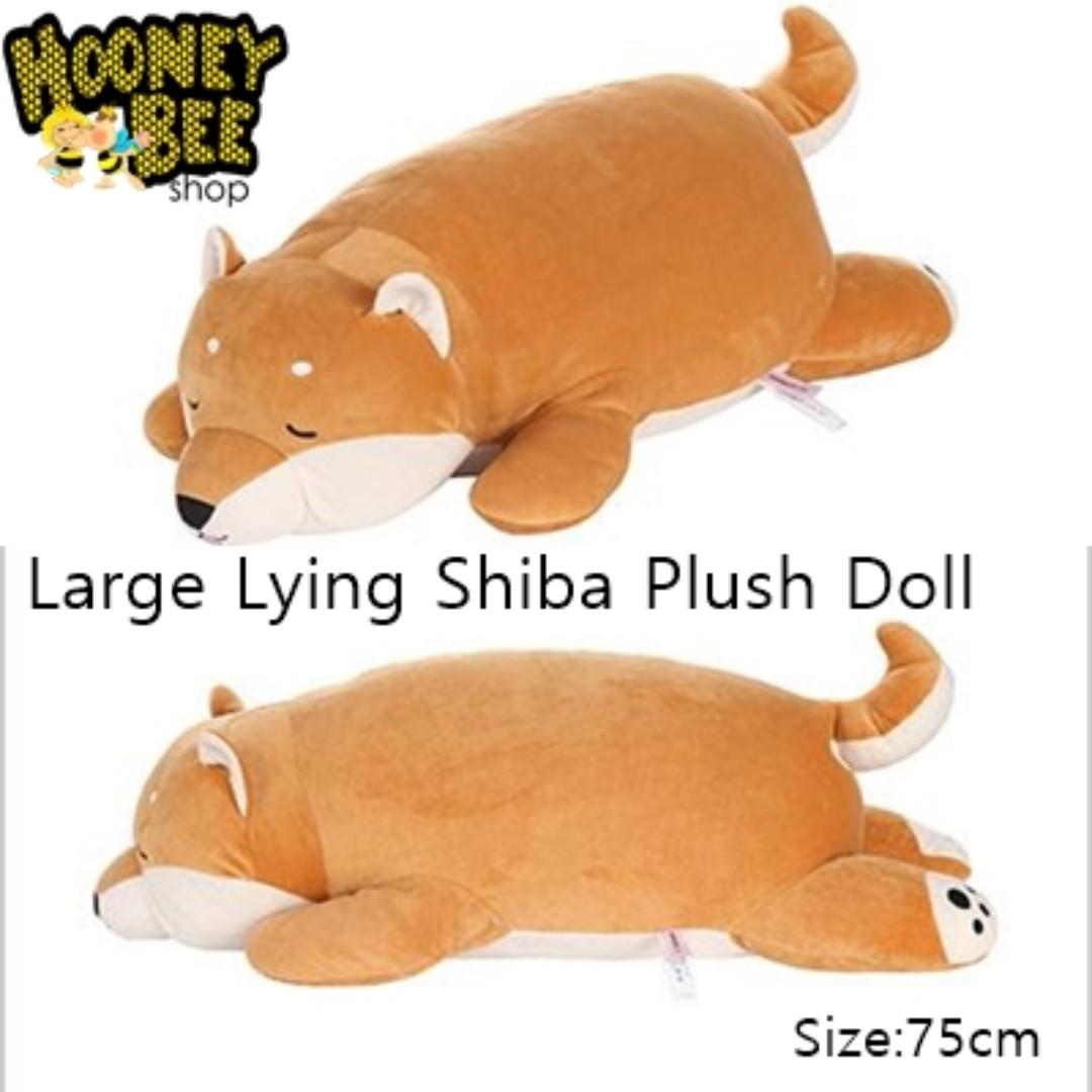Original Miniso Large Shiba Lovely Lying Doll Boneka Anjing