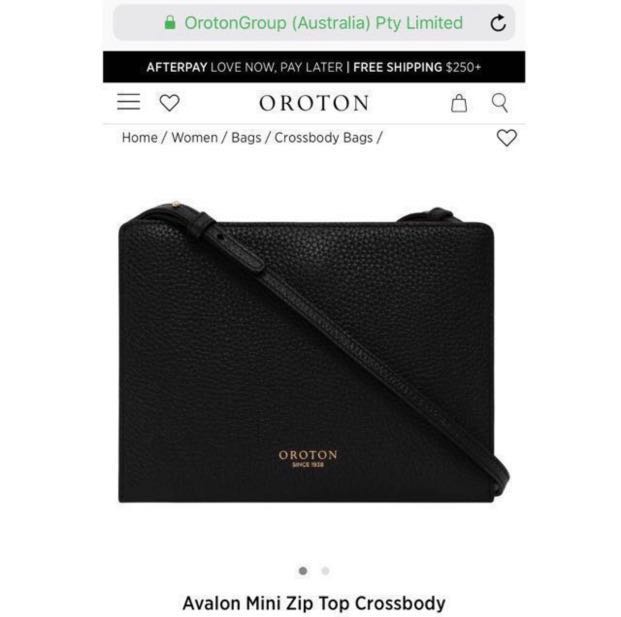 Oroton Avalon Mini Zip Top Crossbody Australia Xmas Christmas Women S Fashion Bags Wallets Sling Bags On Carousell