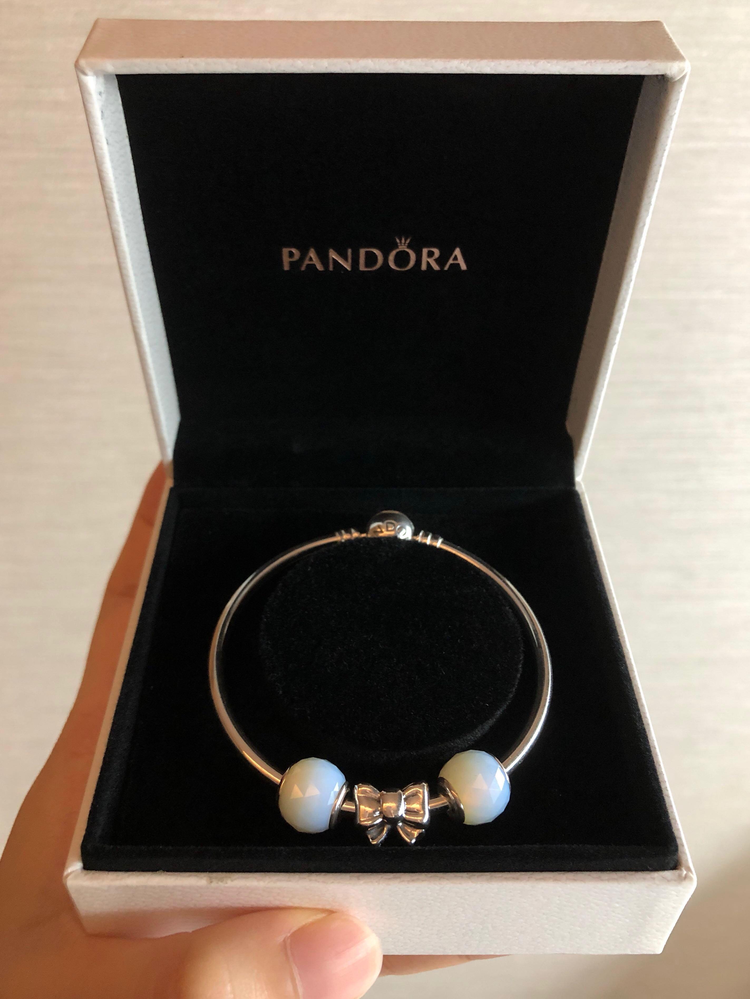 Pandora Silver Bow Bracelet set Women s Fashion Jewelry Organisers Bracelets on Carousell