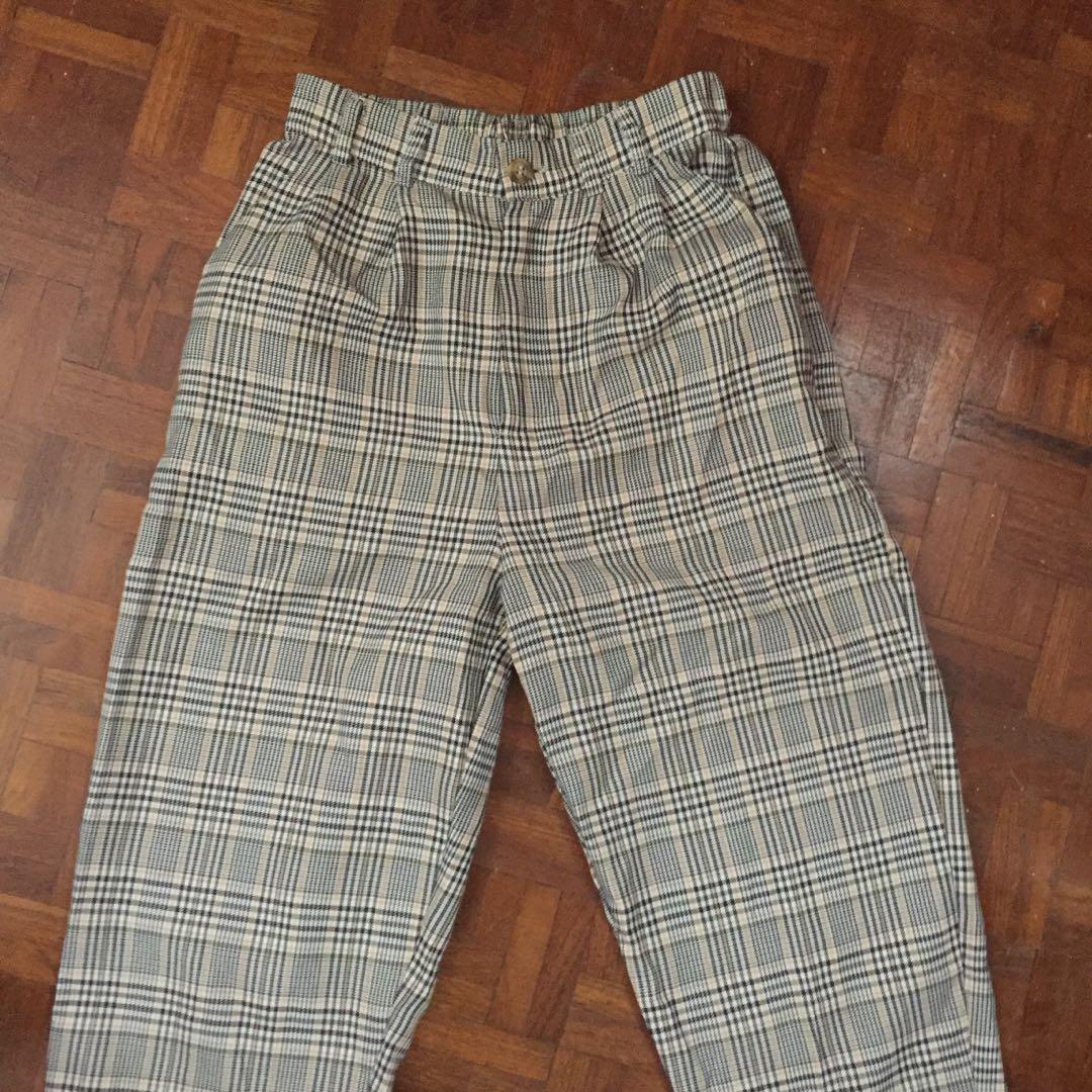 Checkered pants cheap cotton on