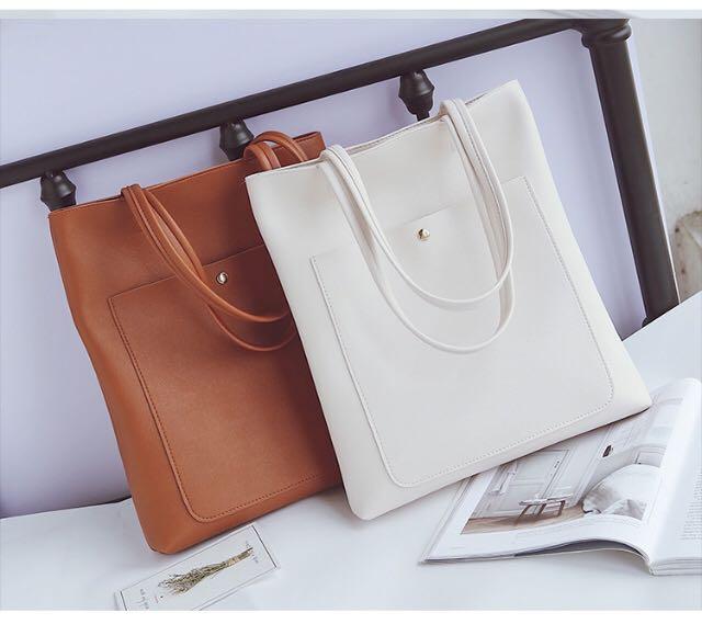 pu leather tote bag