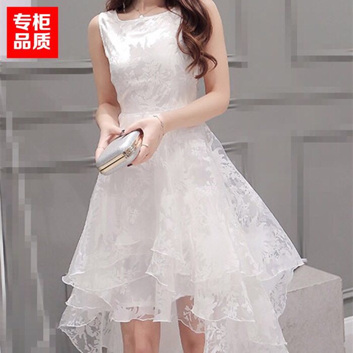 White short maxi dress store