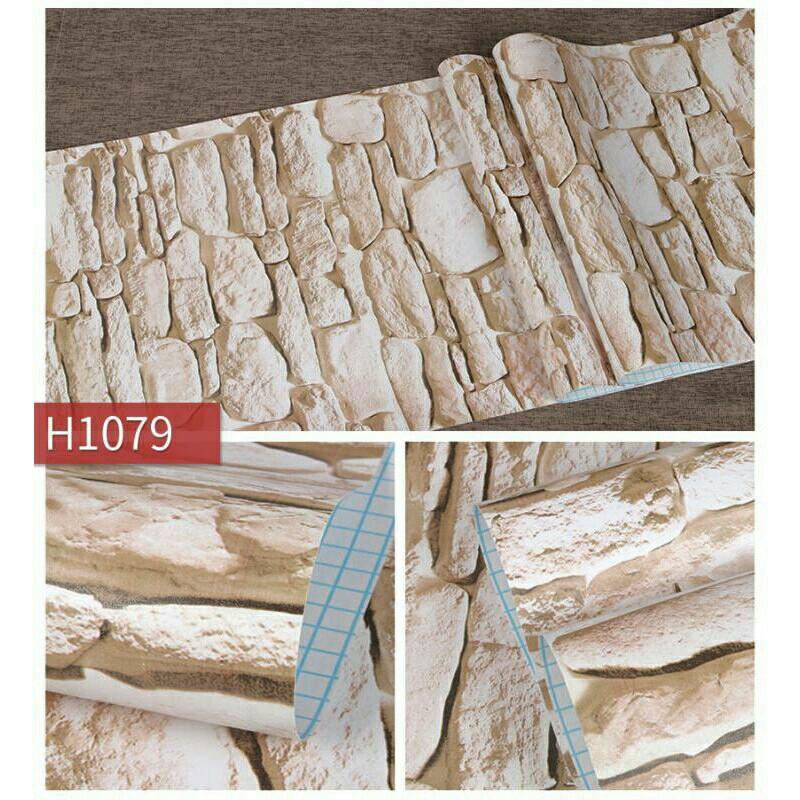 PVC Wallpaper Sticker Brick 45 cm x 6 meter, Furniture & Home Living