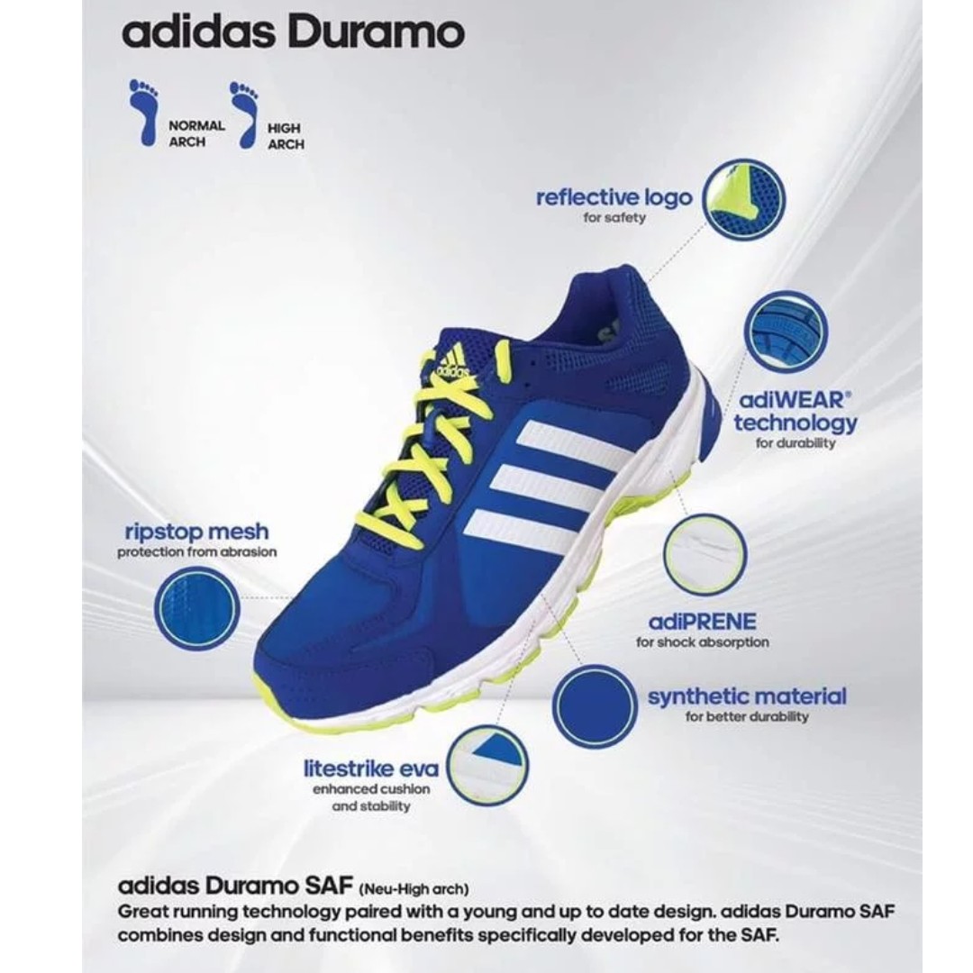 SAF/SPF Adidas Duramo, Sports, Sports Apparel on Carousell