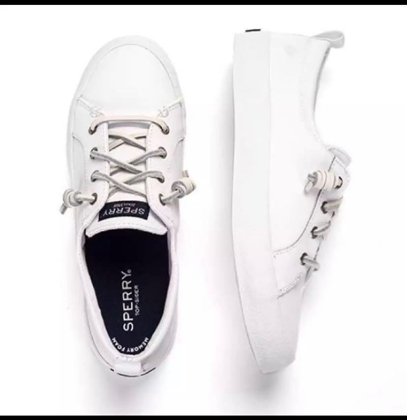 sperry crest vibe white leather