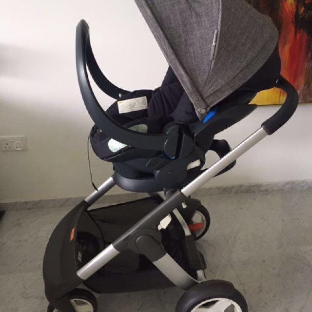 Stokke Crusi Black Melange Set With Seat Car Seat Babies Kids