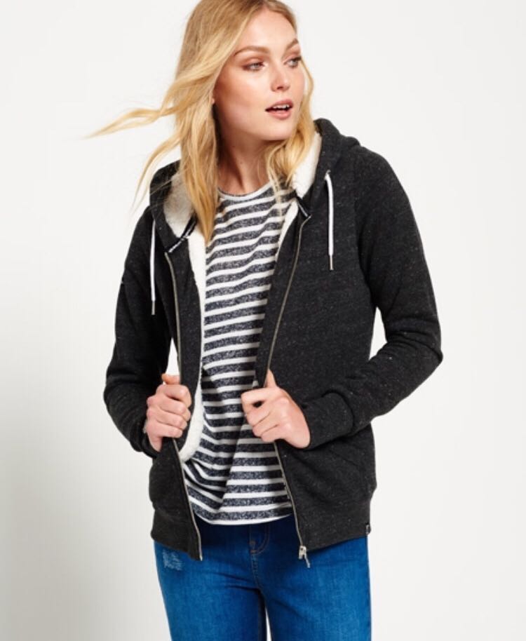 Orange label luxe sherpa zip hoodie 2025