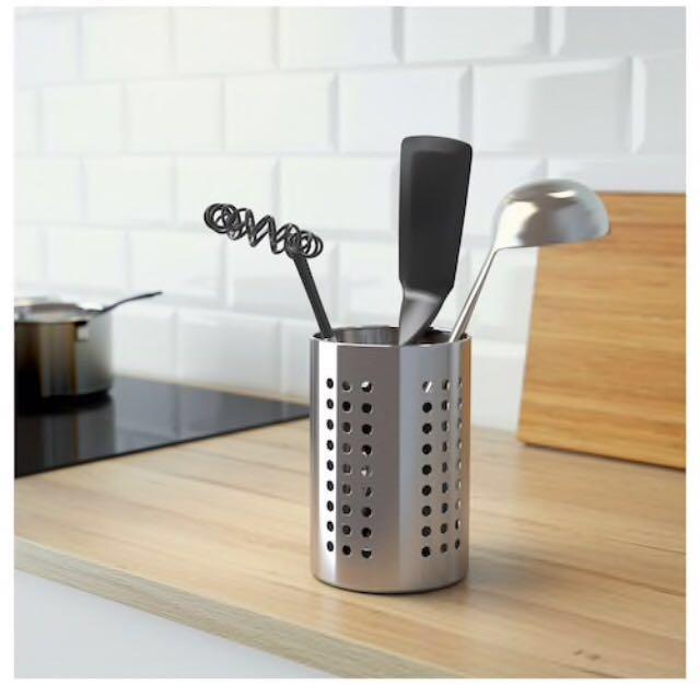Utensil Cutlery Holder Stainless Steel Perforated Container Dryer