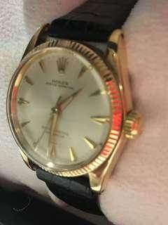 Rolex ref 6551 18k gold