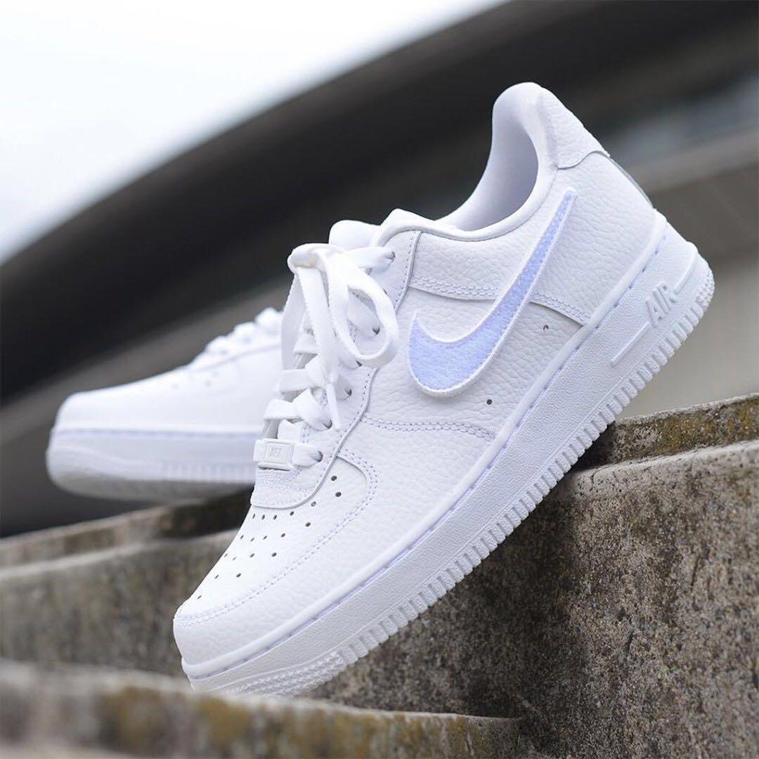 Authentic Nike Air Force 1 100 White Velcro Swoosh Pack