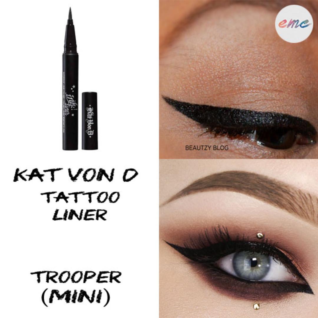 Bn Mini Kat Von D Kvd Ink Liner Trooper Black Health Beauty Makeup On Carousell