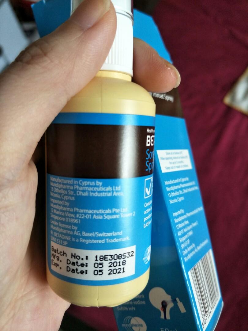 Brand New Betadine Sore Throat Spray 50ml Health Beauty Bath Body On Carousell