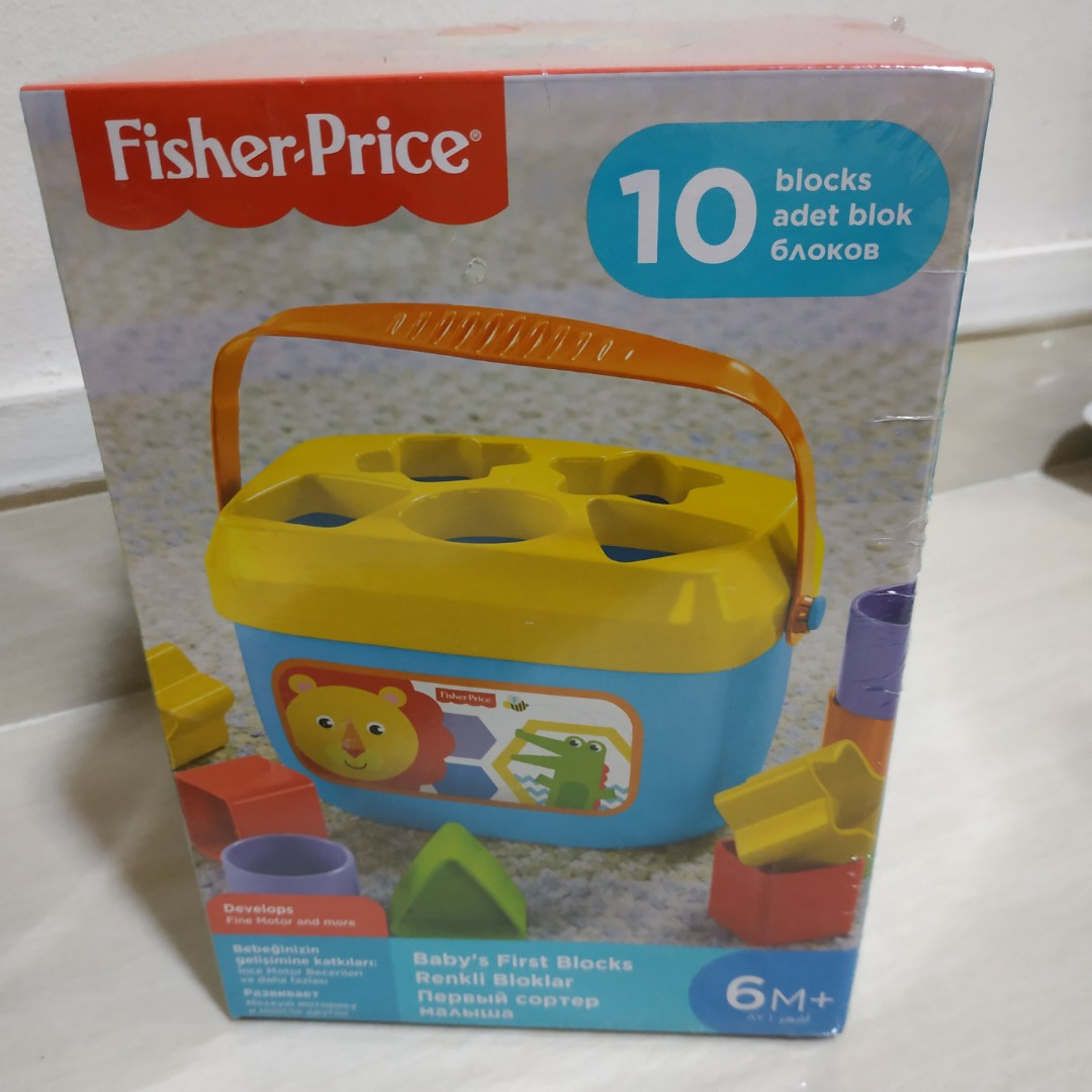 Brand New Fisher Price 10 Colourful Blocks Babies Kids Toys Walkers On Carousell