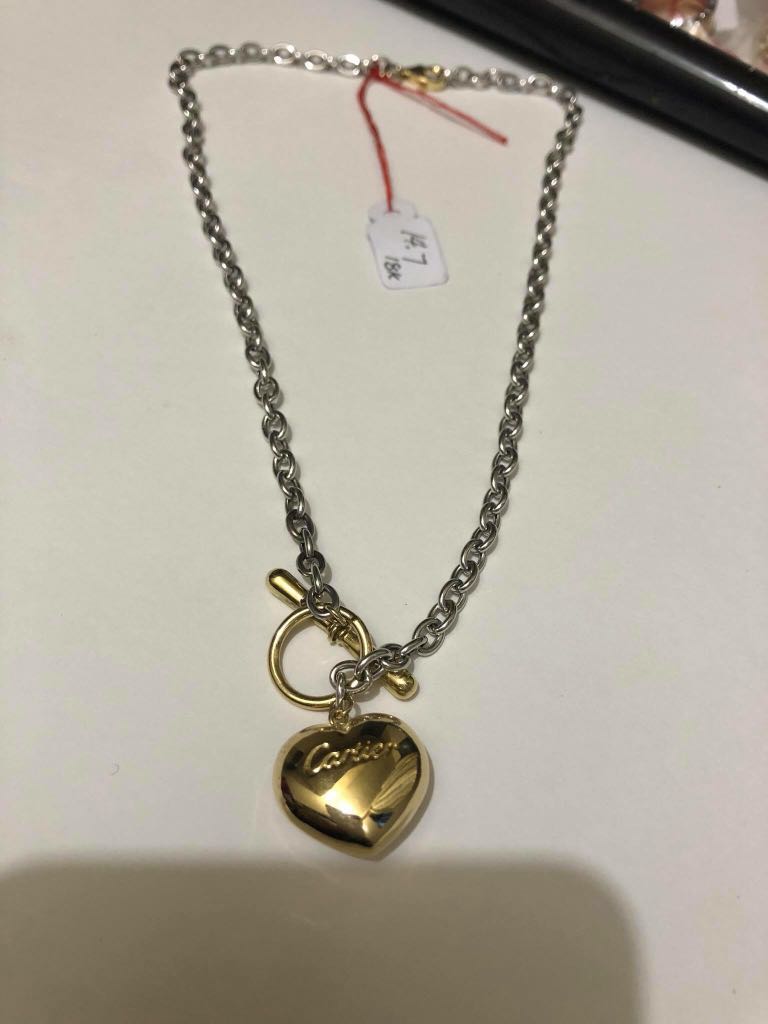 cartier heart shaped necklace